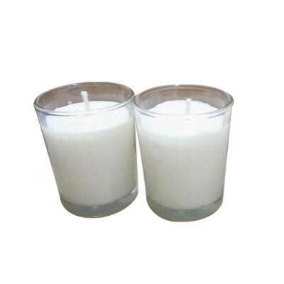 China Home Decoration Vegetable Wax 100% Pure Natural Soy Wax Raw Materialwhite Candle Jar With Lid for sale