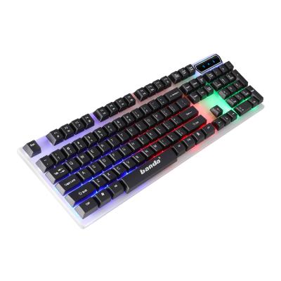 China Cheapest Gaming Keyboard Price 7 Colors Led Lighting RGB Cheapest Gaming Gamer Keyboard Plastic Keyboards for sale