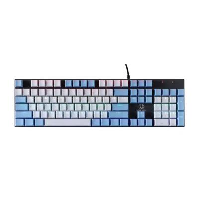 China Plug and Play OEM RGB Wired Usb Cable Mechanical Gaming Keyboard Desktop Mixed Color 104 Key Mechanical Gaming Keyboard for sale