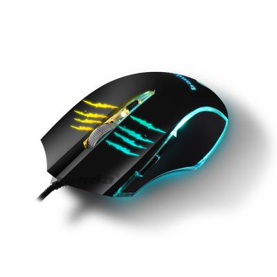 China High DPI Luminescent Gaming Mouse 6D 3600DPI Computer PC Three-color RGB Optical Gaming Mouse for sale