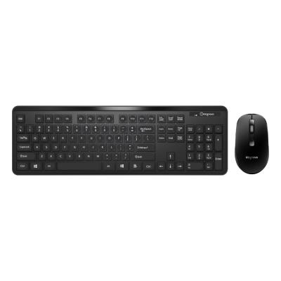 China 2021 New Ultra Thin Wireless Keyboard Mouse Combos 2.4G Notebook Desktop Computer Mute Colorful Chocolate Keys Keyboard for sale