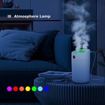 China 2022 Large Capacity Ultrasonic Air Humidifier Dual Spray Nozzle Spray Ultrasonic Essential Oil Diffuser 3L Humifiier For Lobby Hotel Office for sale