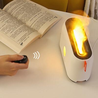 China 200ml Car Home Decor Mist Maker Air Diffuser 3D Flame Remote Control Ultrasonic Heavy Humidifier Fogger for sale