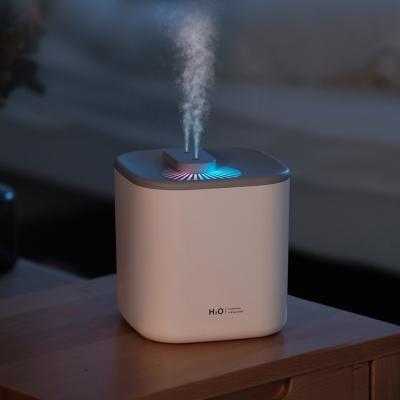 China Diffuser Humidifier Home Appliances Fogger Square Ultrasonic Double Square Spray Cool Mist Maker 3L Humidifier Bodies Big Mist for sale