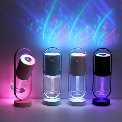 China 200ml Mini Rotatable Portable Personal Space Car Air Humidifier 3D Diffuser Electric Projector Humidificador with Color Night Light for sale