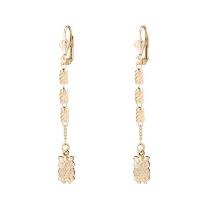 China High Quality FASHIONABLE Long Earring Dangling Earring Jewelry Ladies Circle Cross Earrings for sale