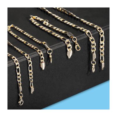 China FASHION Gold Plated Necklace And Cuban Link Chain Bracelet Design Plated Diy Jewelry Making Set for sale