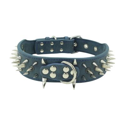 China 660*50mm Supplier Padded Dog Collar Bark Gold Silver Silver Anti Rivets Premium Dog Collar for sale