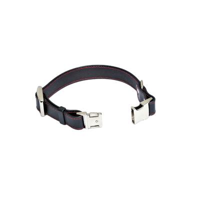 China 600*25mm Viable Genuine Leather Dog Collar Custom With Buckle For Wholesale for sale