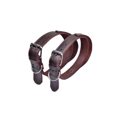 China Luxury Genuine Leather Dog Collar 680*38mm Nice Viable Prices For Big Dog for sale