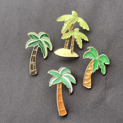 China ALLOY Badge Flower Metal Custom Pins Leaf Brooches Matching Tree Shape Lapel Pin Qingdao 15 Years Manufacturer Qinsource Design for sale