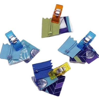 China Japanese Staples Assorted Color Setting Patchwork Sewing Clip Plastic Binding Sewing Clip DIY Clips 50pcs for sale