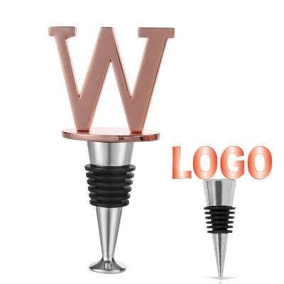 China Disposable Custom Clean Design Logo Customized Craft Color Animal Logo Christmas Wedding Gift Decorative Metal Wine Bottle Stopper for sale