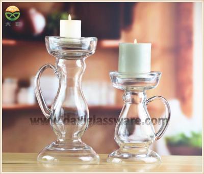 China Daily Life Wholesale Clear Glass Vase Pillar Universal Glass Candle Holder For Home Decoration for sale