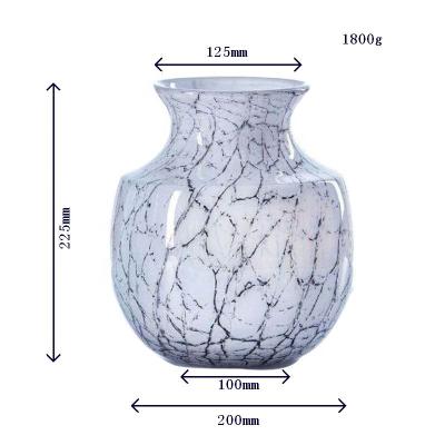 China Oriental Classical Glass Vase Solid Color Glass Vase Traditional Chinese Decoration Accessories Vase for sale