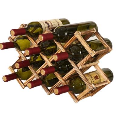 China Wooden Wine Rack Worktop Rack Wine Rack Bamboo Wooden Table Rack for 8 Bottles for sale