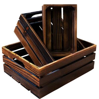 China Antique Decorative Storage Box Wooden Farmhouse Bedroom Decorative Storage Box for sale