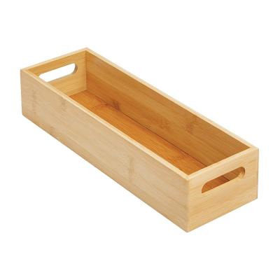 China Large Food Grade Europe Bamboo Kitchen Wooden Storage Box for sale