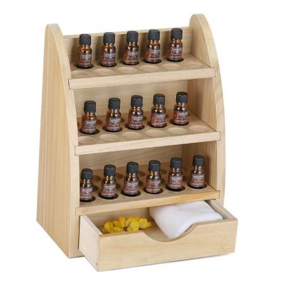 China Hot Selling Folk Art Essential Oil Display Box Natural Wood Wooden Essential Oil Box for sale