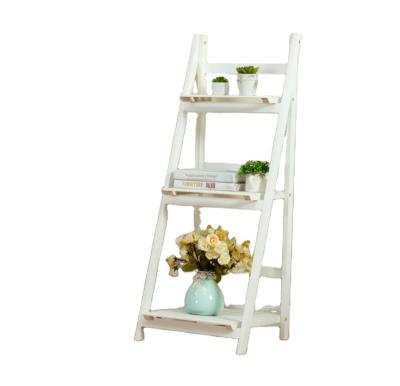 China Flower Pot Shelf Rack Display Rack Wooden Indoor Outdoor Garden Customized Shape for sale