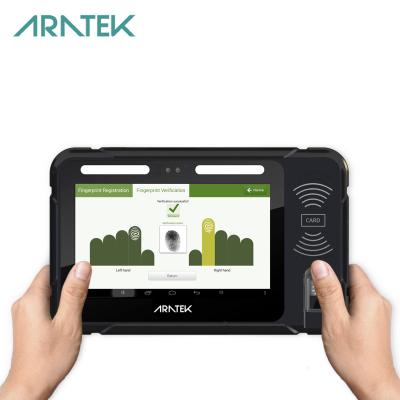 China Aratek 7 Inch Android Fingerprint Handheld Biometric Attendance Tablet PC Anti-dust for sale