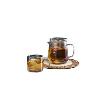 China Sustainable Coffee Mug Set Gold With Lid Vintag Brand Vintage Glass Coffee Mug for sale