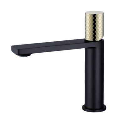 China Modern Basin Faucet Single Tap Gold Ceramic Cartridge Faucets Single Handle Deck Mounted for sale