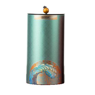 China Xin Jia Yi Tea Packaging Round Storage Aluminum Tin Can Metal Tin Can Coffee Tin Container for sale