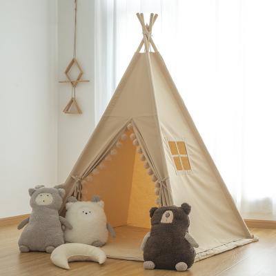 China Luxury Foldable BABY TENT Dropshipping Teepee Lace Tent Easy For Wedding,Party,Children Photo Prop Wooden Poles Lace Canopy Indoor Outdoor Tent for sale