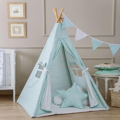 China Dropshipping Baby TENT Easy Foldable Kids Teepee Indoor Outdoor Large Canvas Kids Play House Teepee Tent for sale