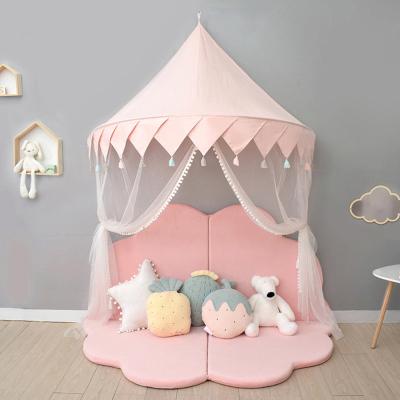 China Easy Foldable Net Roof Indoor Nordic Princess Castle House Kids Teepee Bed Canopy Hutch Babies Dropshipping Tent Kids Top Play Tent For Girls Room Decor for sale