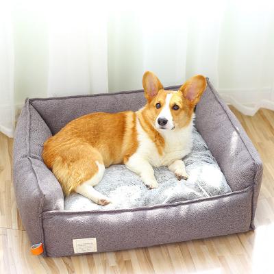 China Custom Warm Soft Luxury Removable Washable Pet Cat Bed Cat Cushion Pet Facilities OEM Winter Travel Supplies Pet Cages for sale