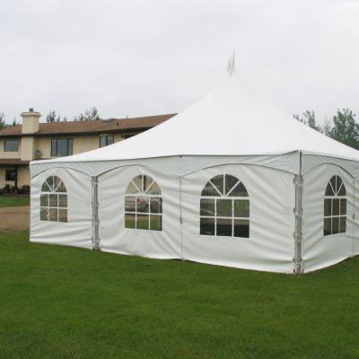 China COSCO Marquee Party Event Tent Temporary House Frame High Peak Aluminum Tent With Clear Window 10x10ft for sale