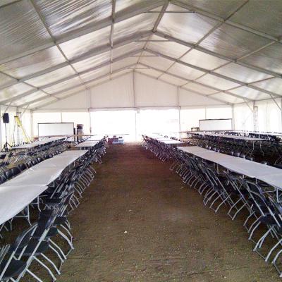 China COSCO Outdoor Aluminum Frame 500 Person Hall Big Tent Span 18m Tent With Chair And Table B2 for sale