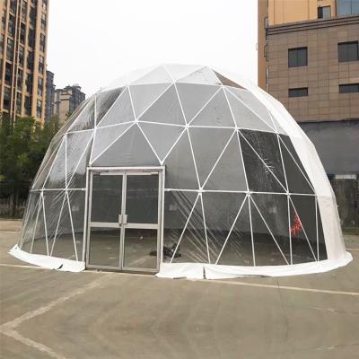 China Outdoor Clear Geodesic PVC Round Wedding Half Sphere Canopy Dome Tent Customized Size for sale