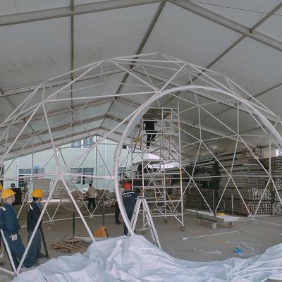 China 6m, 10m, 15m, 20m Diameter Events Luxury Hotel Transparent Dome Tent For Camping Customized Size for sale