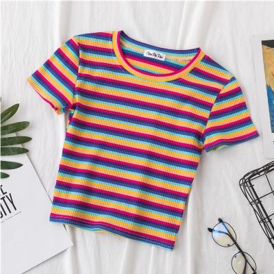 China CHENYAN Wholesale Custom Anti-wrinkle Women's Plain T-shirts Drops Shoulder T-shirts for sale