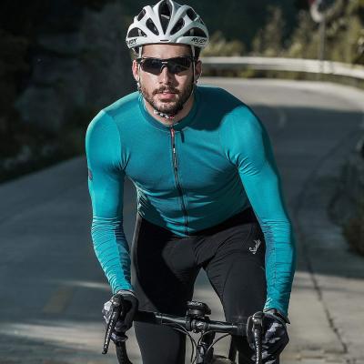 China Wholesale Breathable Team Cycling Jersey Long Sleeve Top Men Cycling Single Jersey Custom for sale