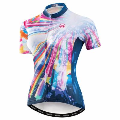 China Wholesale Breathable Thoughtful Pockets Cycling Tank Top Women's Short Sleeve Mtb Bike Clothing Bicycle Shirt Full Maillot Ropa Ciclismo for sale