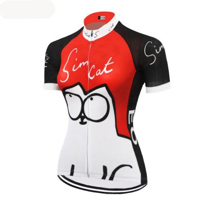 China Manufacturer Custom Women Cycling Breathable Road Jersey Bike Jersey Short Sleeve Bicycle Wear for sale