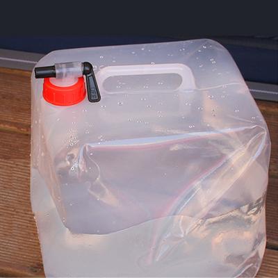 China PE Bucket 18L Portable Large Capacity Car Water Bottle Water Tool Four-Corner Drinking Camping Drinking Water Bag for sale