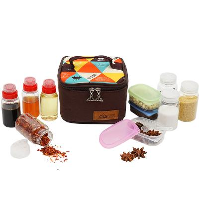 China New outdoor seasoning bottle set barbecue seasoning bottle portable kitchen outdoor use 10 piece box seasoning combination for sale