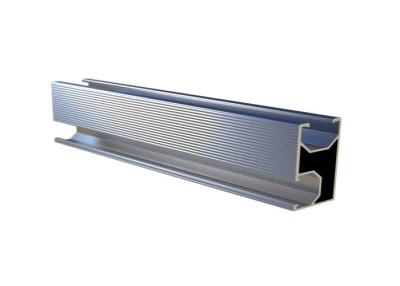 China 10-12um Aluminum Slotted Rail Extruded Roof Mounting Silver Anodizing 6005-T5 for sale