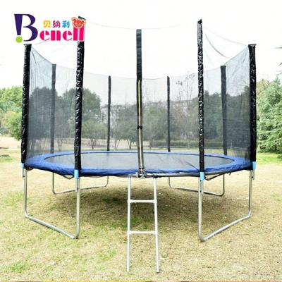 China Waterproof Eco - Friendly 14 Round Outdoor Adult Trampoline With Armrest for sale