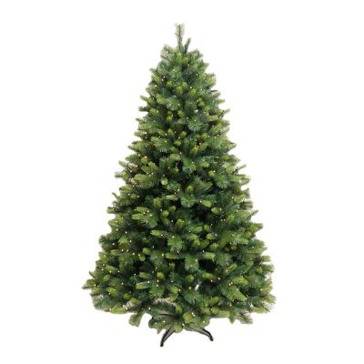 China Customed PE PVC Artificial Christmas Tree With CE Certified Warm White LED Lights for sale