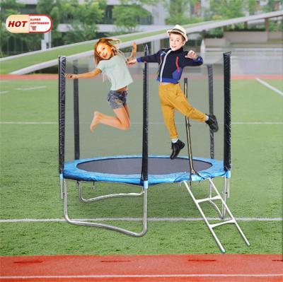 China Eco-friendly High-performance Bouncing Bed Commercial Gym Indoor Kids Jumping Bungee 8Ft Single Round Trampoline Outdoor for sale