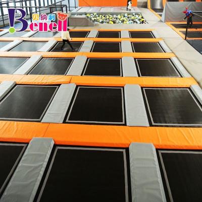 China Elastic Park Mat For Sports Entertainment Eco-friendly Commercial Cheap Enclosure Bed Trampoline Trampolines Leisure for sale