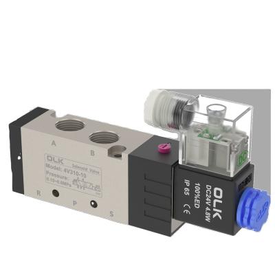 China Hotels OLK 4V310 Series 5/2 Solenoid Valve pneumatic control components  4V310-08 4V310-10 for sale