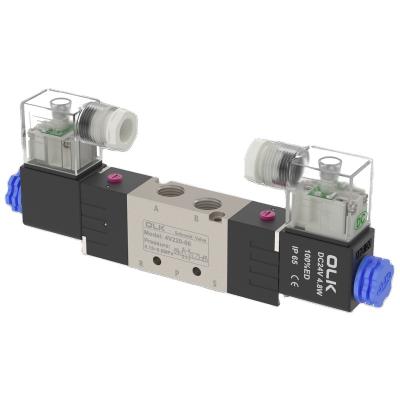 China Hotels OLK 4V220 Series 5/2 Solenoid Valve pneumatic control components,4V220-06 4V220-08 for sale