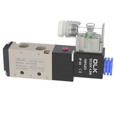 China Hotels OLK 4V210 Series 5/2 air Solenoid Valve pneumatic control components, 4V210-06 4V210-08 for sale